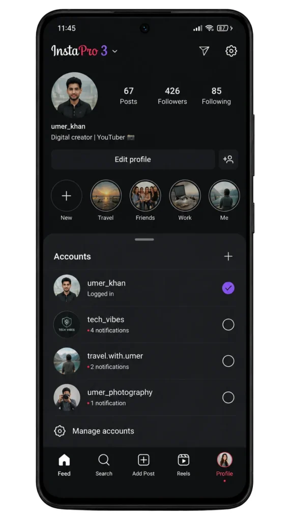 InstaPro3 APK Download V15.70 (Latest Version 2026) For Android 6 Multiple Account Support instapro3